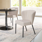 Zuo - Aimee Chaise de salle à manger - Beige - Ensemble de 2-Supporte jusqu'à 350 lb