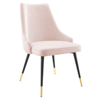 Modway - Adorn Touffe Performance Velvet Fauteuil d’appoint de salle à manger - Rose-Chaise à manger vintage moderne d’accent