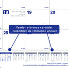 Blueline - 2027 Calendrier sous-main mensuel Net Zero Carbon - 22 po x 17 po - bilingue-Feuilles reliées en haut, perforées pour un détachement facile