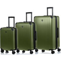 CHAMPS - Ensemble de bagages extensibles  3 pièces - à parois rigides Collection Element - Vert-Materieau Polycarbonate