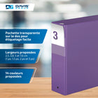 Davis Group Super économie, Reliure à anneaux ronds 3 po, paquet de 6 – Violet-Anneau Rond, Non-Verrouillage