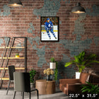 Mats Sundin Toronto Maple Leafs Action sur toile - Toile encadree - 22" x 31"-Sous licence officielle de la LNH et de l'AJLNH