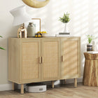 HOMCOM - Buffet boho 46,9 po L - chêne-Convient pour ranger des objets de couloir ou des décorations 