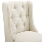Modway - Baronet Tissu rembourré Tabouret de comptoir - Beige - Ensemble de 2-Capacité de poids du tabouret de bar : 500 lb