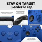 Xbox - Manette sans fil - Bleu Choc-Branchez n’importe quel casque compatible sur la prise de 3,5 mm pour casque audio