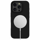 Blu Element - Coque Silicone avec MagSafe pour iPhone 16 Pro Max - Noire-Revêtement anti-poussière et anti-empreintes