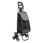 BIOS Living - Chariot Roulant avec 3 roues - Noir avec pois blancs-3 roues facilitant la montée des escaliers