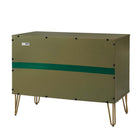 Manhattan Comfort - Dumbo table de chevet moderne 1 tiroir et commode 3 tiroirs - vert olive - ensemble de 2-17,73 po L x 35,19 po l x 26,85 po H