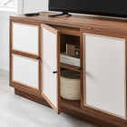 Modway - Capri 63 po Grains de bois TV Console, Noyer-Charnières à fermeture douce