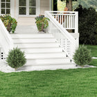 HOMCOM - Arbres de cyprès artificiels 24 po avec piquet de sol - vert - ensemble de 2-Piquets de fixation inclus pour une plantation facile en pot ou en pleine terre 