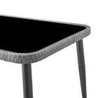 Manhattan Comfort - Ensemble de conversation moderne Portofino pour patio, 4 personnes avec table basse - Gris - Ensemble de 4-Garantie limitée du fabricant de 30 jours