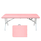 Homy Casa - Table pliante portable de 6 pi pour intérieur et extérieur, camping - Rose-Le format de 6 pi offre de l’espace aux repas