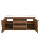 Modway - Render Fixation murale de 48" Vanette de salle de bain - Blanc noyer-7