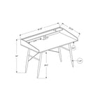 Monarch Specialties - 7535 Bureau 48 po L - Blanc/Metal Blanc-Dimensions du produit: 47,25 pouces L x 23,75 pouces L x 34 pouces H
