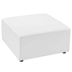 Modway - Saybrook Terrasse extérieure Rembourré Sofa-sectional ottoman in Blanc-Rembourrage résistant à l’eau et aux UV
