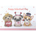 Rosedale - Cartes De souhaits De La Saint-Valentin / Enveloppes - 5-1/2 po x 8 po - Chiots - Paquet de 12-Cartes de souhaits qualité boutique