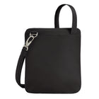 Travelon - Sac bandoulière mince classique antivol à double fermeture éclair - 9 po l x 10,25 po H x 1 po P - Noir-Compartiment principal verrouillable avec rangement intérieur organisé