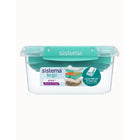 Sistema - Récipient de conservation alimentaire à emporter Stax - 1,15 L-Compatible lave-vaisselle (panier supérieur uniquement), micro-ondes (sans le couvercle), réfrigérateur et congélateur