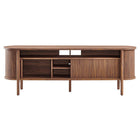 Modway - Cadence 71 po courbé Meuble TV, Noyer-Assemblée requise
