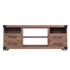 Manhattan Comfort - Meuble TV traditionnel Richmond 60 po - Marron-Meuble TV autoportant au style industriel chic pour salon et chambre