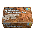 Yellow Door - YUS1227 Creusez et découvrez - Ankylosaure et Tyrannosaure Rex-Fabriqués à partir d'un mélange de pierre durable, ces fossiles sont parfaits pour être enterrés dans le sable ou le sol afin que les enfants puissent les déterrer et les assembler, développant ainsi leurs compétences d'observation, de raisonnement spatial et de réflexion critique.