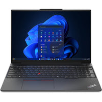 Lenovo - Ordinateur portable 16 po ThinkPad E16 Gen2 - AMD Ryzen 5 7535U - SSD 256 Go - RAM 8 Go - Windows 11 Pro - Noir-Écran 16" WUXGA (1 920 x 1 200) IPS 300 nits antireflet, 45 % NTSC