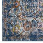 Modway - Minu Treillis floral vieilli Tapis de 5 pi l x 8 pi L - Bleu, Gris, Jaune et Orange-100% polypropylène