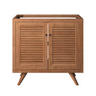 Modway - Birdie 36" Bois de teck Armoire de toilette de salle de bain (lavabo non inclus) - Naturel-Bois de teck massif