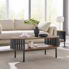 Modway - Fortitude Bois Table basse - Noir noyer-Pattes métalliques
