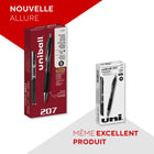 uni-ball - Stylos gel rétractables 207 – 0,7 mm – noir – paquet de 8-L’encre gel résistante à l’eau et à la décoloration vous aide à composer des documents de haute qualité durables que vous pouvez archiver