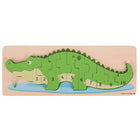 Bigjigs Toys - Puzzle numérique sur les crocodiles-Faites correspondre le nombre à la quantité de points sur la plinthe !