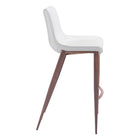 Zuo - Magnus Tabouret de bar - Blanc/Noyer - Ensemble de 2-Garantie limitée de 3 ans