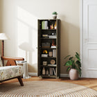 HOMCOM - Armoire de garde-manger style ferme 67 po - gris vieilli-Fabriqué en panneaux de particules de qualité et MDF avec une surface en placage 