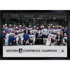 Edmonton Oilers Canavs 2025 Conference Champions - Toile encadree - 31" x 22"-Impression sur toile de qualité supérieure avec bordures enveloppées