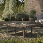 Modway - Eleni 41 po Terrasse extérieure Bois de teck Table basse - Teck gris usé-Plateau à lattes