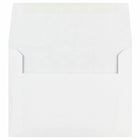 Jam Paper - Enveloppes d'invitation A6, 4 3/4 po H x 6 1/2 po l, Blanc, Paquet de 25-Fabriqué à partir de papier de 24 lb de haute qualité et doté d'une fermeture à rabat droit en gomme