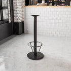 Flash Furniture Base ronde de table de restaurant de 18 po Pied central de 3 po de diamètre à hauteur du bar et anneau de pied-Base de table de restaurant
