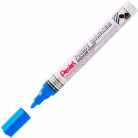 Pentel - Marqueur de peinture - Pointe moyenne - Pointe ogive - Encre bleue-Séchage rapide
