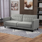 HOMCOM - Canapé-lit convertible moderne - gris-Le système de ressorts ensachés offre une assise plus souple et rebondissante 