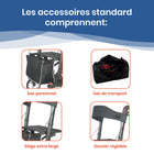 Journey - Déambulateur de mobilité Breeze Rollator - rouge-Conçu pour se déplacer confortablement sur les trottoirs, le carrelage, les tapis et d’autres surfaces de marche courantes
