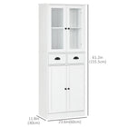 HOMCOM - Armoire de cuisine 61 po avec étagères et portes à fermeture douce - blanc-Les étagères réglables vous permettent de ranger des objets plus volumineux sans vous soucier de leur taille 