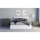 Nexera - Commode James 4 tiroirs, Gris écorce-Meubles conçus et produits au Canada à partir de panneaux de particules et de MDF certifiés CARB II/FSC.  Item expédié en 24-48 heures après réception de la commande.  Assemblage requis