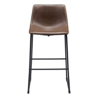 Zuo - Smart Tabouret de bar - Espresso vieilli - Ensemble de 2-Rembourrage moelleux et confortable
