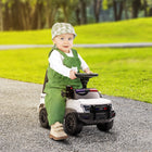 Aosom - Voiture à glisser pour enfants avec rangement secret sous le siège - blanc-Poignée à la taille de l’enfant, idéale pour les tout-petits de 18 à 60 mois 