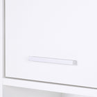 HOMCOM - Armoire de rangement de salle de bain mince avec deux portes et étagère réglable - blanc-Doté d'un dispositif anti-basculement, peut être fixé au mur pour plus de sécurité   