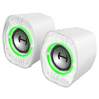 Hecate - Haut-parleur de jeu Hecate G1000II BT 5.4 avec haut-parleur de 2,5 po, basses améliorées, USB-C, entrée AUX et 9 modes d’éclairage RVB dynamiques – Blanc-Le port interne de forme racetrack réduit le bruit du flux d’air et améliore la profondeur des basses fréquences, offrant un son directionnel plus précis et des performances de graves supérieures