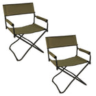 My Home My Living - Chaises de réalisateur d'extérieur - Vert - Lot de 2-Dimensions hors tout : 23,5" L x 22,5" P x 32" H