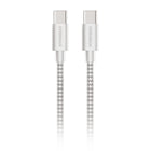 HyperGear - Câble de charge et de synchronisation tressé USB-C vers USB-C de 10 pi - Blanc-Conçu pour les appareils USB-C