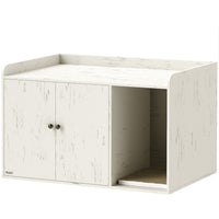PawHut - Enclos pour bac à litière pour chat, meuble dissimulé 32 po-Conception multifonctionnelle servant de litière, de maison pour chat ou de table 