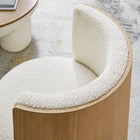 Modway - Solis Boucle Chaise d’accent - Ivoire naturel-Seul l’assemblage des jambes est requis